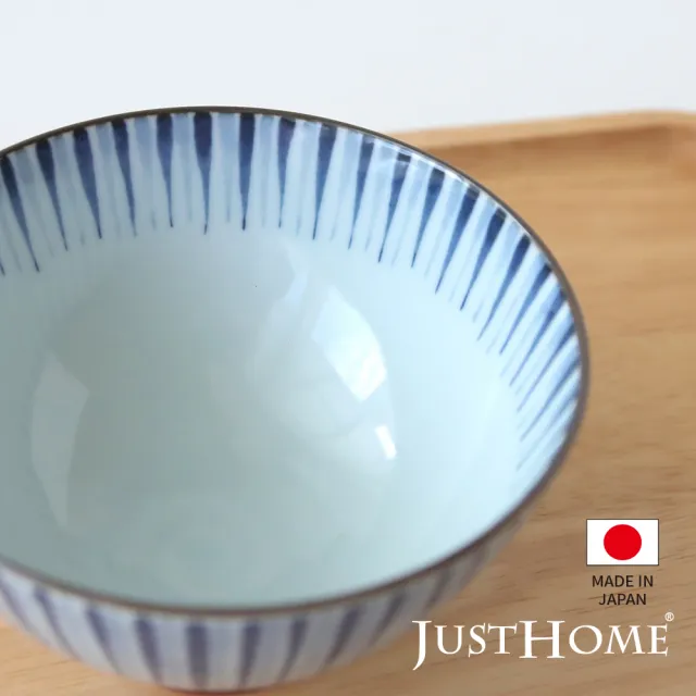 【Just Home】日本製十草陶瓷5吋飯碗4件組-2款可選(碗 飯碗 中式碗 瓷碗)