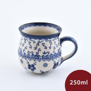 【美學生活 波蘭陶】波蘭陶 Cerraf 胖胖杯 250ml 波蘭手工製 馬克杯 咖啡杯 水杯 茶杯(蕙質蘭心系列)