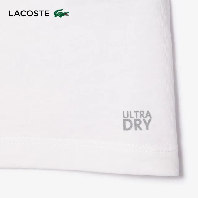 【LACOSTE】女裝-有機棉快乾素面短袖T恤(白色)