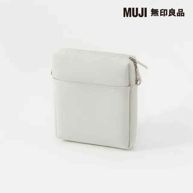 【MUJI 無印良品】自由組合收納包/正方形/灰(17×15.5×3.9cm)