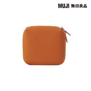【MUJI 無印良品】自由組合小物收納包.小/橘(20×18×7.8cm)