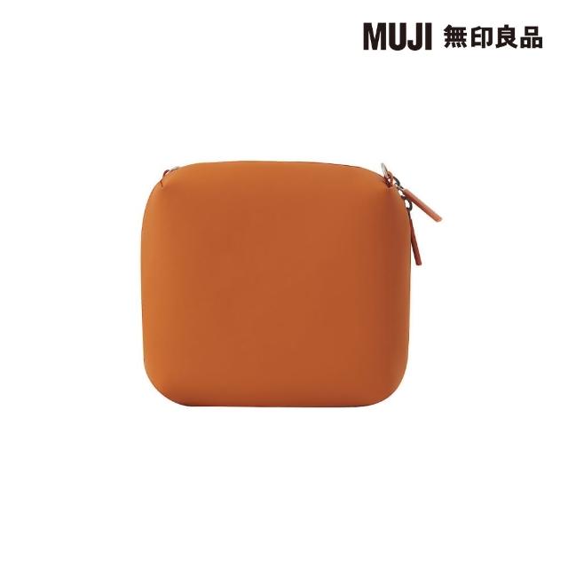 【MUJI 無印良品】自由組合小物收納包.小/橘(20×18×7.8cm)