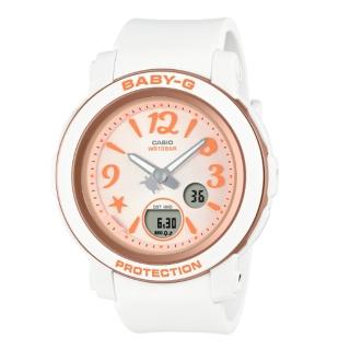 【CASIO 卡西歐】BABY-G 熱帶海洋 多彩繽紛 海葵亮橘 BGA-290US-4A 41.5mm
