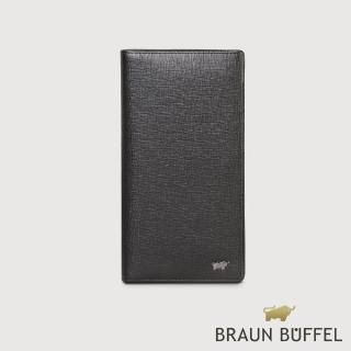 【BRAUN BUFFEL 德國小金牛】瓦拉頓-TW 15卡兩折長夾-黑色(BF537-301-BK) 錢包送禮推薦