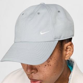 【NIKE 耐吉】帽子 男女款 棒球帽 運動帽 遮陽帽 U NK CLUB CAP U CB SM SWSH L 灰 FZ5698-002