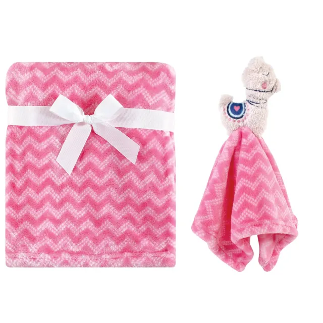 【Hudson Baby】彌月禮盒組-毛毯+安撫巾(安撫毯保暖毯四季毯空調毯)
