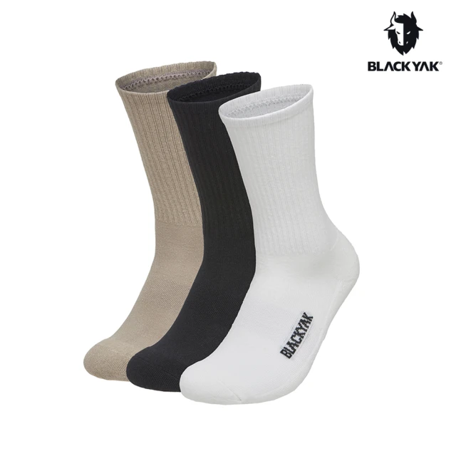 BLACK YAK ECO中筒襪三件組[白/棕/黑]BYDB1NAB06(休閒襪 中筒 運動襪 韓國 中性款)