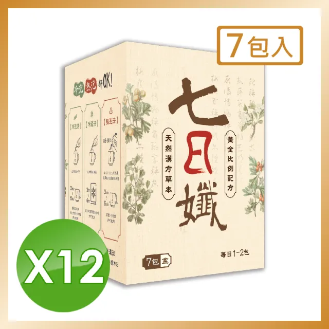 【家家生醫】七日孅-孅體茶包12盒(7包/盒.中山附醫林榮志醫師研發 -禮盒.快速出貨.機能茶.洛神花.仙楂)