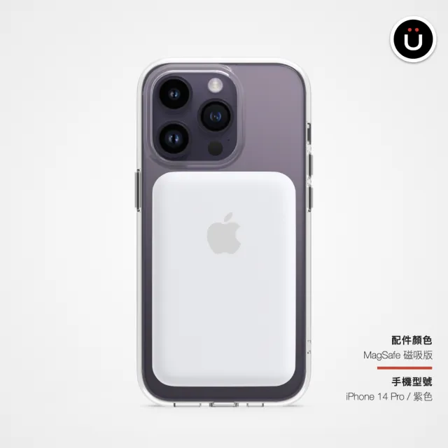 【UNIU】iPhone 14/14 Plus/14 Pro/14 Pro Max  EVO+ MagSafe 光學透明防摔殼 6.1/6.7吋(雙倍超強磁力)