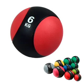 【NutroOne】專業健身藥球- 6公斤(實心橡膠/雙色外觀 /適合全身性訓練)