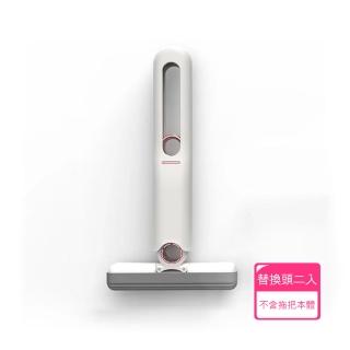【Dagebeno荷生活】迷你型強力吸水膠綿拖把 灰塵毛髮一拖即淨無水痕桌面小拖把-單售替換頭2入(不含拖把)