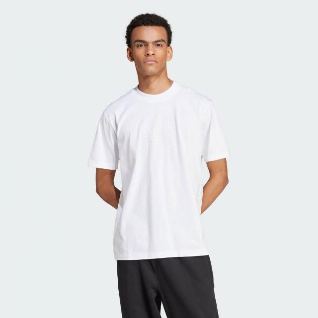 【adidas 愛迪達】上衣 男款 短袖上衣 運動 MONO TEE 白 IZ2526