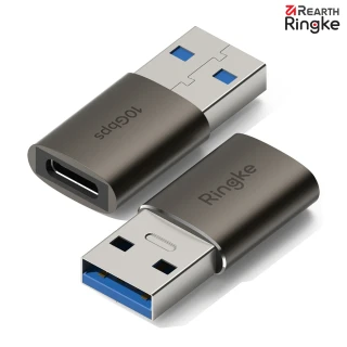 【Ringke】Type-C to USB-A USB-3.2 Gen-2 QC3.0 10Gbps 3A OTG Adapter 鋁合金快充配接適配器轉接頭(2入)