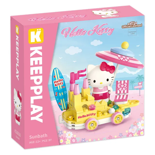 【Qman 啟蒙積木】KEEPPLAY 三麗鷗 花車遊行系列 Hello Kitty(DIY)