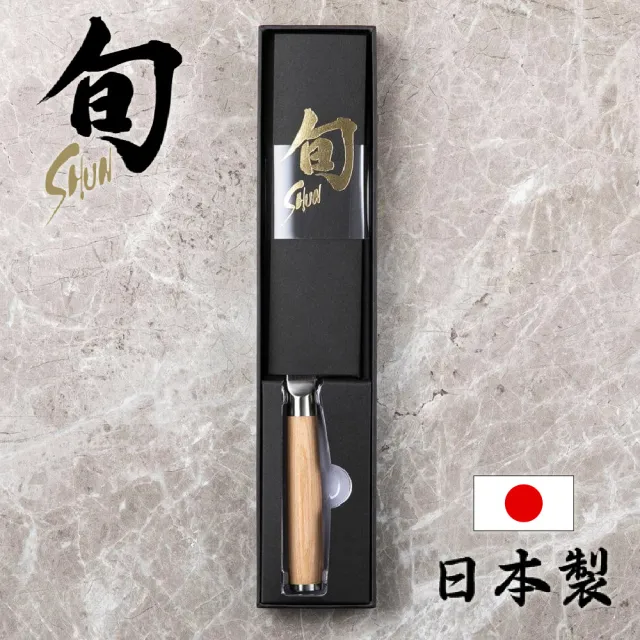 【KAI 貝印】旬 BLONDE 日本製大馬士革鋼水果刀 蔬果刀 小刀 削皮刀 9cm DM-0700W(菜刀 高品質)