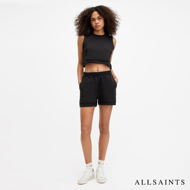 【ALLSAINTS】EWELINA 厚實純棉休閒短褲-黑 W001TA(常規版型)