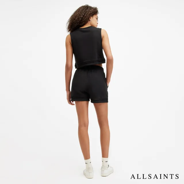 【ALLSAINTS】EWELINA 厚實純棉休閒短褲-黑 W001TA(常規版型)