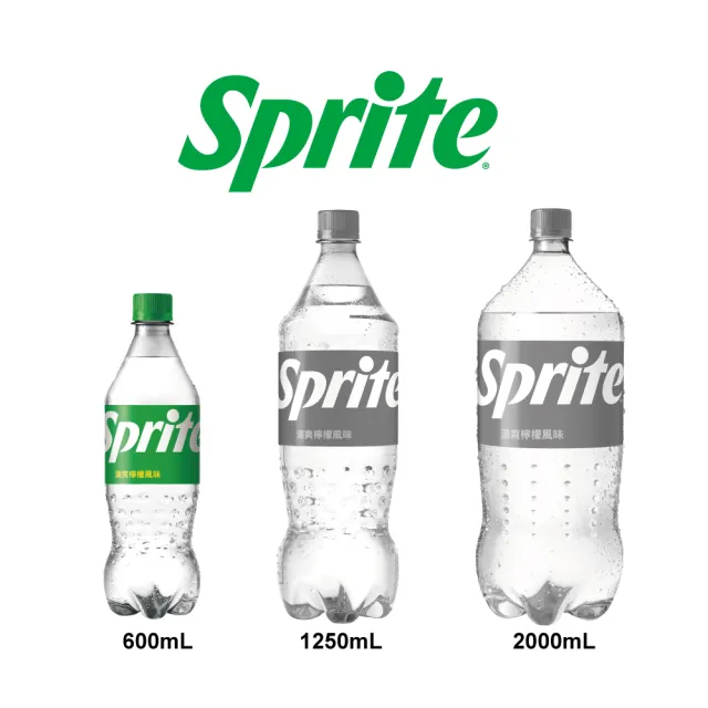 【Sprite 雪碧】寶特瓶600ml x4入/組