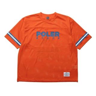 【POLER STUFF】日本限定 MESH JERSEY 戶外時尚網布休閒上衣(橘色)