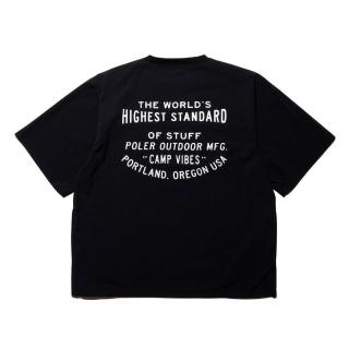 【POLER STUFF】日本限定 STRETCH RIP NYLON BAGGY 戶外工裝風彈性抗撕裂尼龍休閒上衣 / 時尚寬版(黑色)
