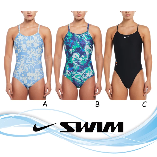 【NIKE 耐吉】SWIM 女泳裝 初階印花造型女性連身泳裝 共六款(女連身)