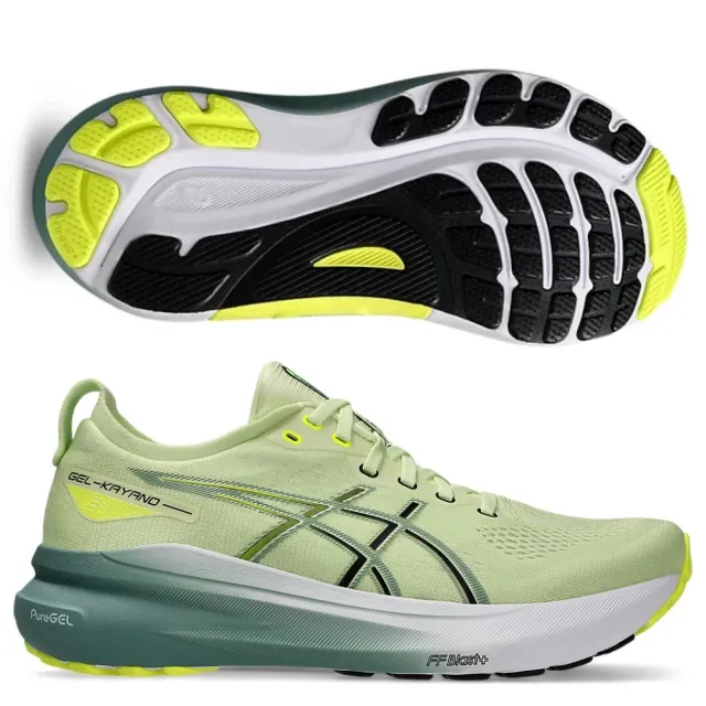 【asics 亞瑟士】GEL-KAYANO 31 2E 男款 寬楦 慢跑鞋(1011B869-300-001 抹茶綠 黑 支撐型 亞瑟膠)