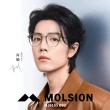 【MOLSION 陌森】方框光學眼鏡 肖戰同款(透灰 金#MJ6185 B12)