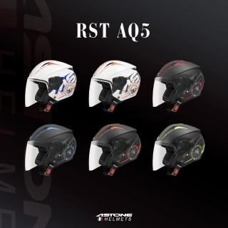 【ASTONE】官方直營-RST AQ5-3/4罩安全帽(白/紅藍 白/橘 平光黑/藍 平光黑/紅 平光黑/黑橘 平光黑/黃)