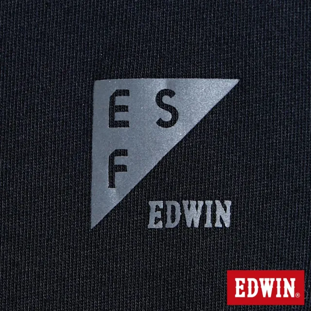 【EDWIN】男裝 EFS 基本LOGO短袖T恤(黑色)