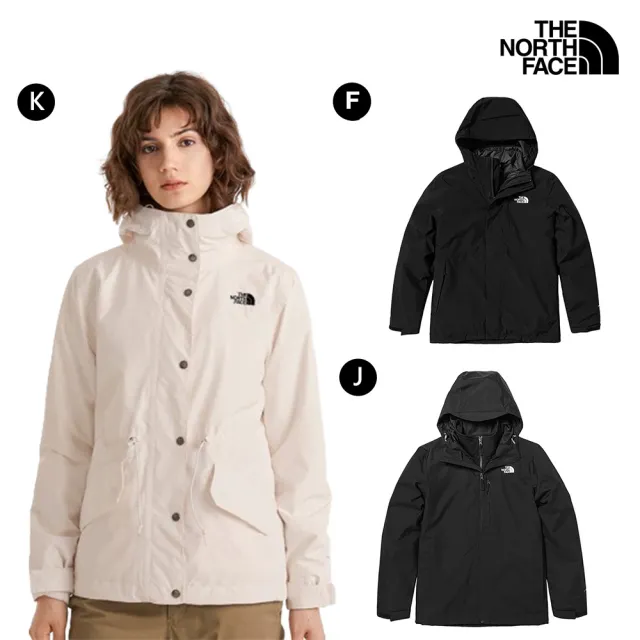 【The North Face 官方旗艦】男女款-連帽羽絨外套 / 三合一外套/內裡抓絨款/羽絨款(多款任選)