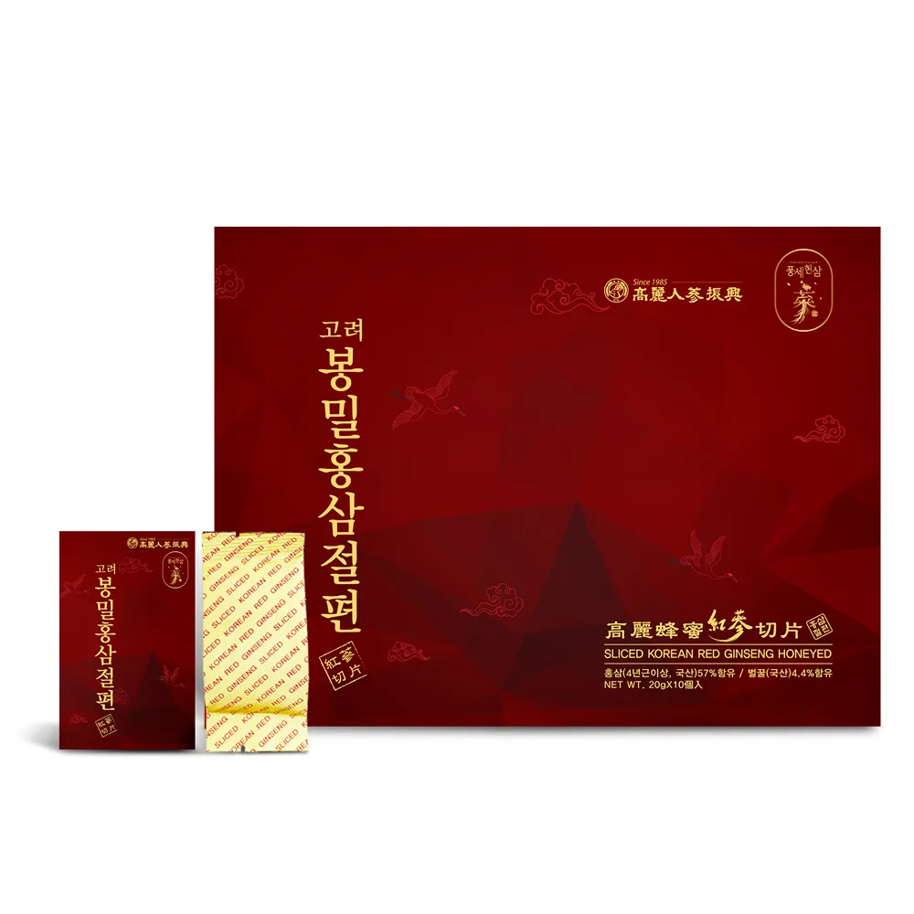 【振興高麗人蔘】高麗蜂蜜紅蔘切片200g*2入組(即開即食 好吃又不沾手)