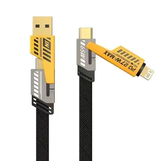 【WUMING】四合一PD閃充 65W 100CM(USB-A+C to Lightning+USB-C)