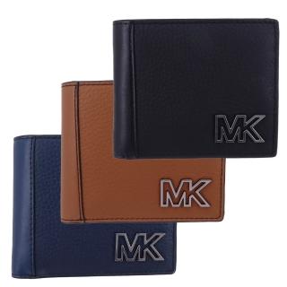 【Michael Kors】COOPER系列牛皮皮革MK LOGO短夾(多色任選)