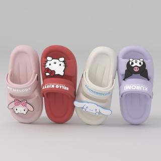 【SANRIO 三麗鷗】卡通系列大頭像造型EVA輕量柔軟防滑厚底休閒涼拖鞋-凱蒂貓/美樂蒂/庫洛米/大耳狗(平輸品)