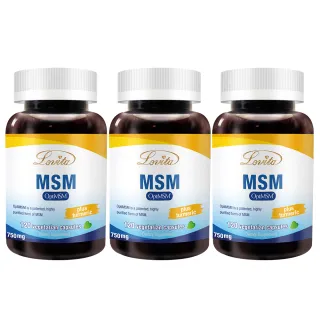 【Lovita 愛維他】專利MSM 添加薑黃 全素 3入組(共360顆)