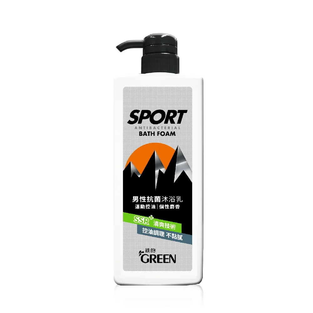 即期品【Green 綠的】男性抗菌沐浴乳850ml_運動控油個性麝香(效期2026/11)