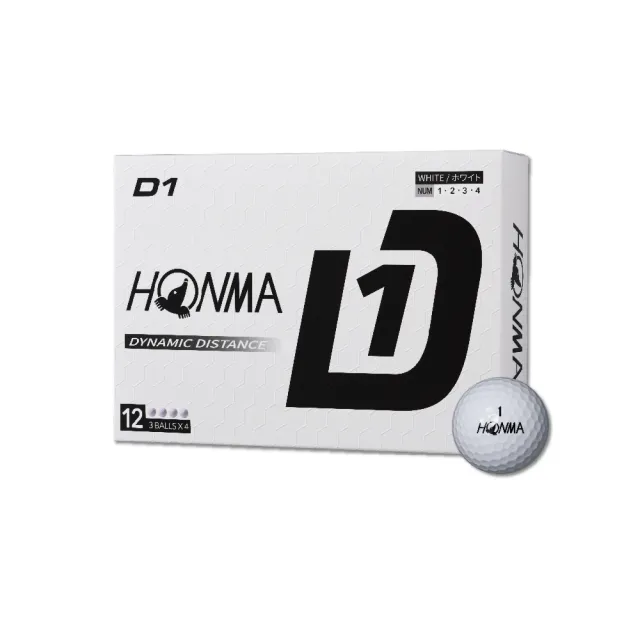 【HONMA 本間高爾夫】GOLF BALL NEW D1 兩層球 高爾夫球 BT2401合規高反發內核心 彩色 白色任選(5盒入)