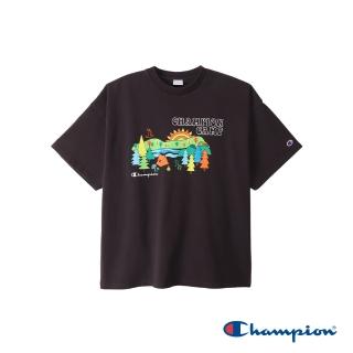 【Champion】官方直營-純棉塗鴉印花短袖TEE-男(黑色)