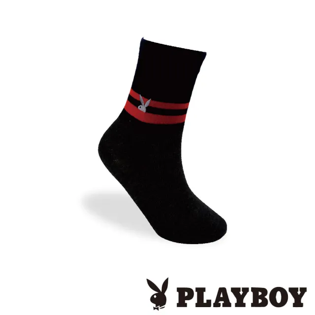 【PLAYBOY】8雙組刺繡兔頭logo休閒棉襪(男襪/短襪/學生襪)