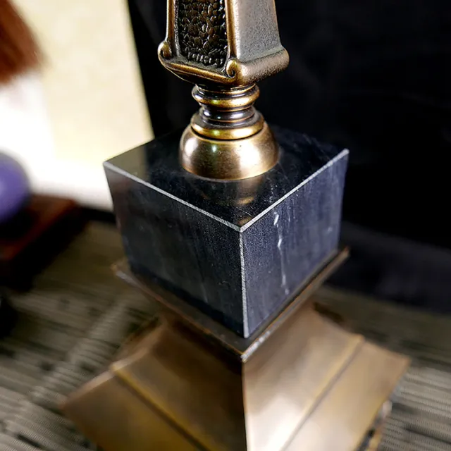 【中華筆莊】藝術銅製筆架A款 高65cm(台灣品牌)