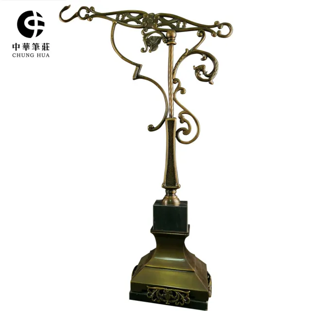 【中華筆莊】藝術銅製筆架A款 高65cm(台灣品牌)