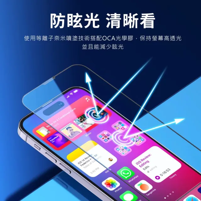 【Philips 飛利浦】iPhone 15系列 鋼化玻璃保護貼-秒貼版-兩片超值組(防窺視)