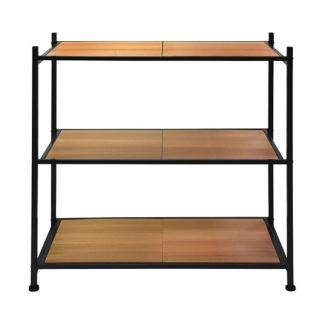【AS雅司設計】內莉三層木紋色小木板置物架DIY-77.5x28x75cm兩色可選