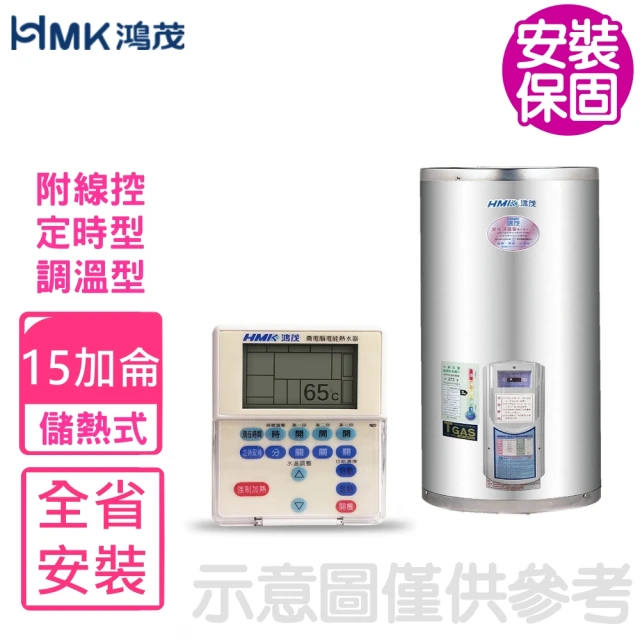 HMK 鴻茂 8加侖調溫型橫掛式儲熱式電熱水器(EH-080