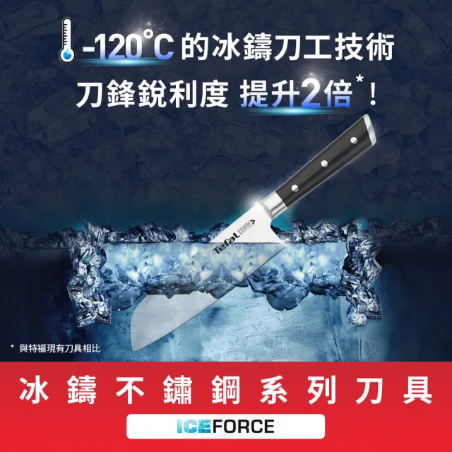 【Tefal 特福】冰鑄不鏽鋼系列日式主廚刀18CM