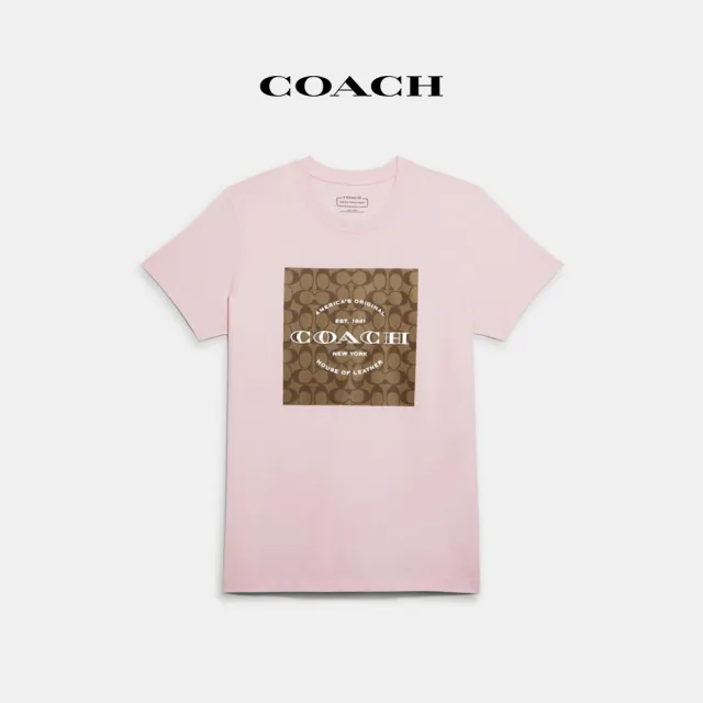 【COACH蔻馳官方直營】經典LogoT恤-粉紅色(C8775)