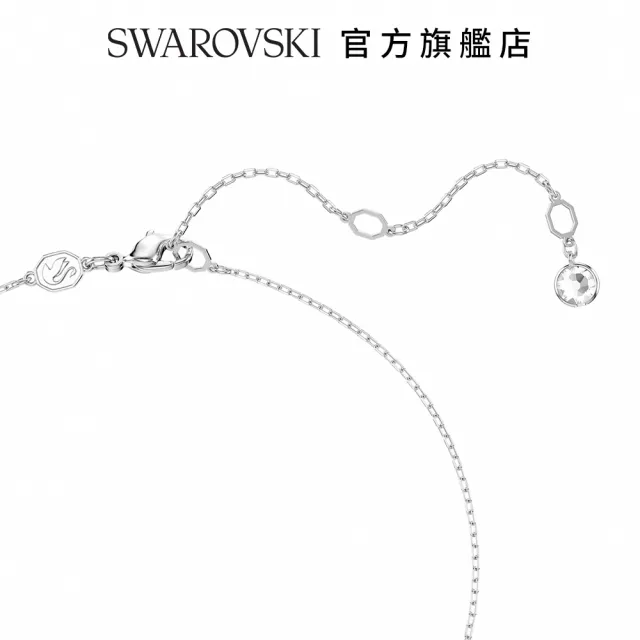 【SWAROVSKI 官方直營】Connexus鏈墜混合式切割 `Love is around`藍色鍍白金色(愛就在身邊 情人節禮物)