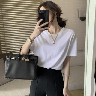 【ONEY 歐妮】★休閒百搭舒適素色上衣(上衣/女裝/T恤/休閒/百搭)