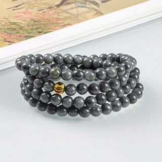 【Paiya 派亞】6mm 緬甸A貨翡翠珠鏈烏雞項鏈珠寶(過節送禮/交換禮物)