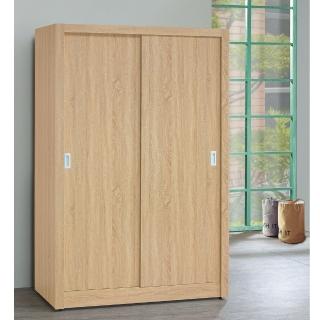【AS 雅司設計】AS雅司-迷谷4×7尺推門衣櫃-121.5×61×196.5cm-二色可選